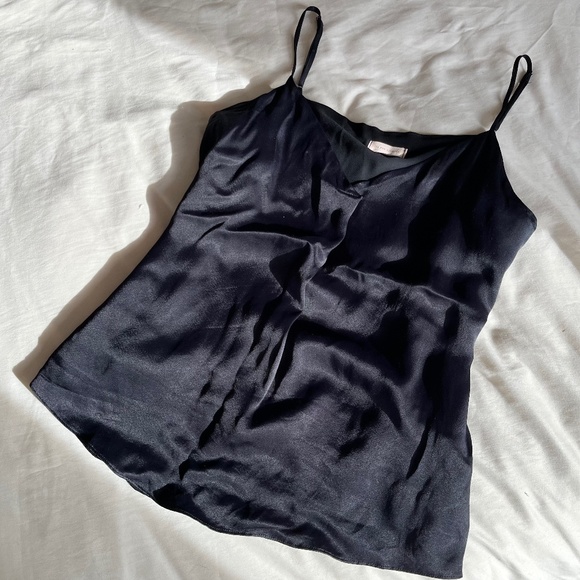 Navy Blue Large Silk Lined Cami - Picture 1 of 3